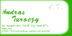 andras turoczy business card